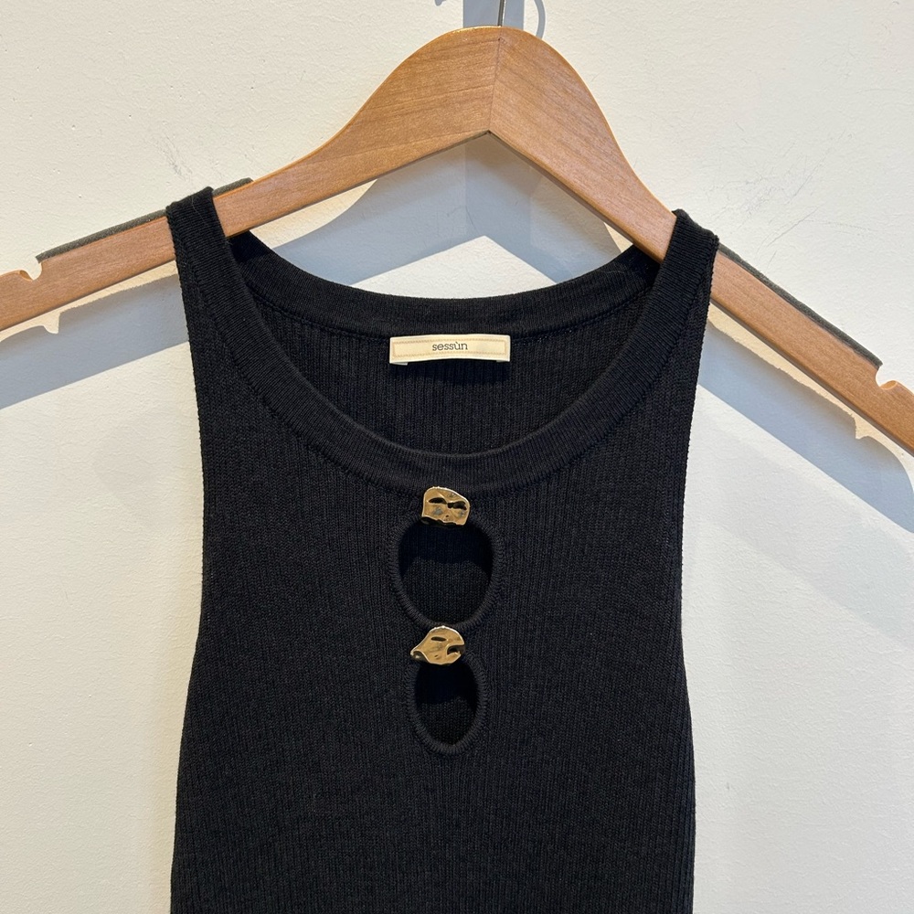 SESSUN DRESS LORINA BLACK - Picture 3 of 5